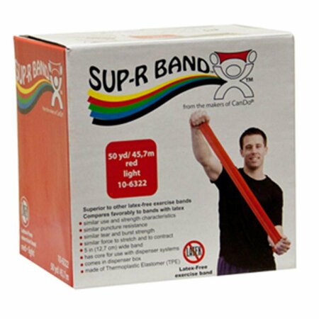 SUP-R BAND Latex Free Exercise Band, 50 yards Roll - Red, Light Sup-R-Band-10-6322
